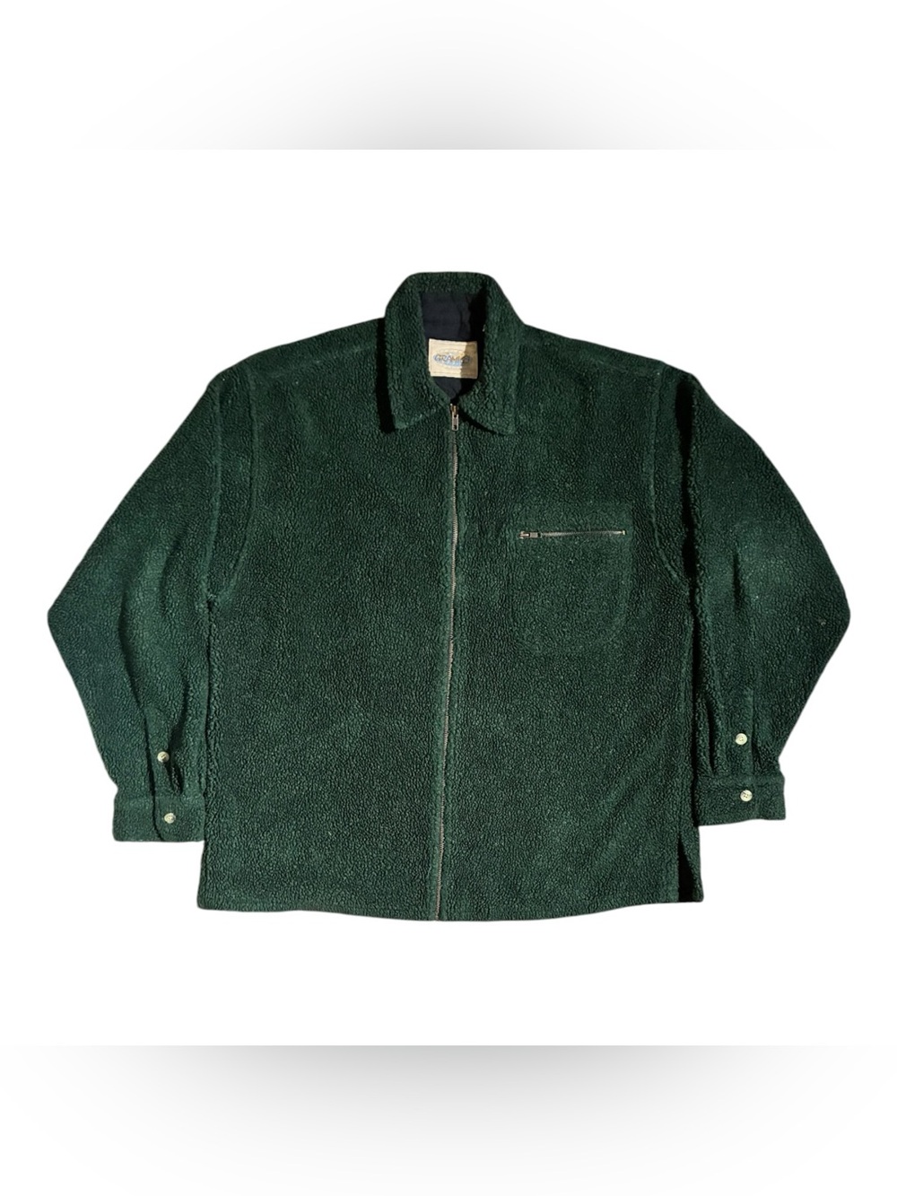 VTG Gramicci Fleece Teddy Deep Pile Jacket Green
